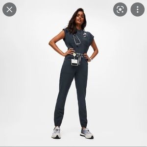 Figs Rafaela Scrub Jumpsuit Dark Harbor